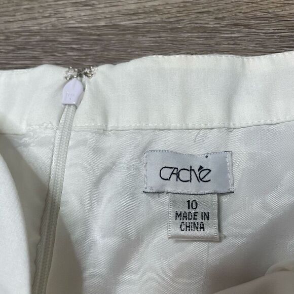 Cache White Sweetheart Neckline Floral Lace Sundress Size 10 NEW with Tag - Picture 3 of 11